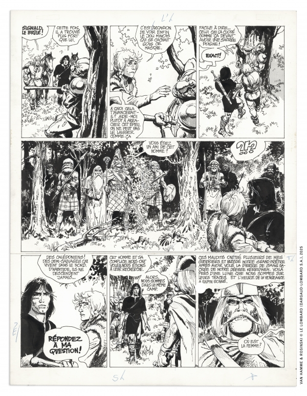Une rétrospective monumentale pour Rosinski, maître de Thorgal, à la galerie Daniel Maghen THORGAL Les Archers (T.9 - 1985)