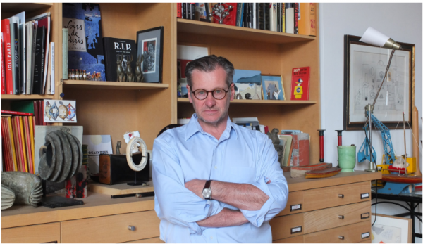 François Avril dans son atelier Bruxellois François Avril dans son atelier Bruxellois -Juillet 2021
