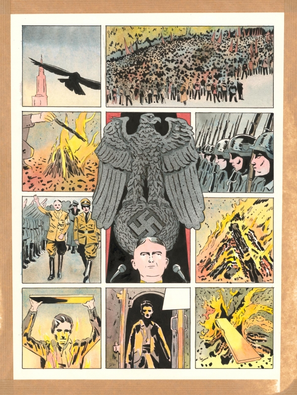 Grégoire Carle 2024 Le lierre et l'araignée Planch Grégoire Carle 2024 Le lierre et l'araignée Planche 73 Encre de Chine et aquarelle sur papier 35 x 25,6 cm Éditeur Dupuis Non signé