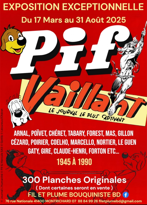Affiche de l'exposition Vaillant et Pif