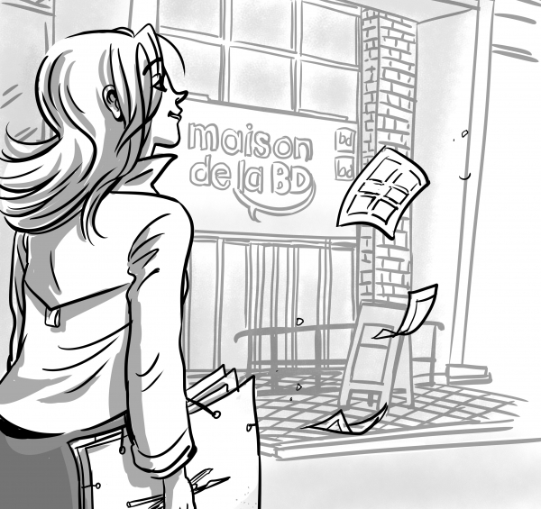 Maison de la Bande Dessinée, dessiné par l'artiste Moon Li