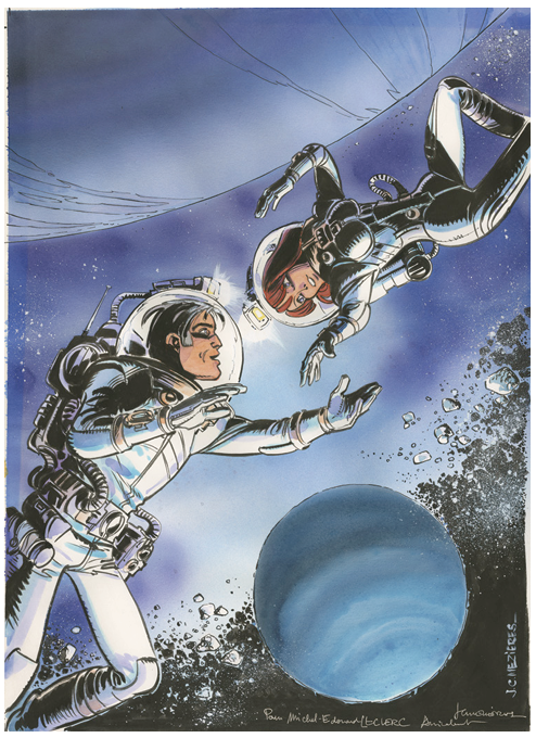 Épopées graphiques : Grenoble célèbre un siècle de bande dessinée Jean-Claude Mézières, Valérian, vers 2005. Encre de Chine, gouache et encres de couleur sur papier. Dessin réalisé pour la couverture de la deuxième édition du tome 7 de l’intégral de la série aux Editions Dargaud.