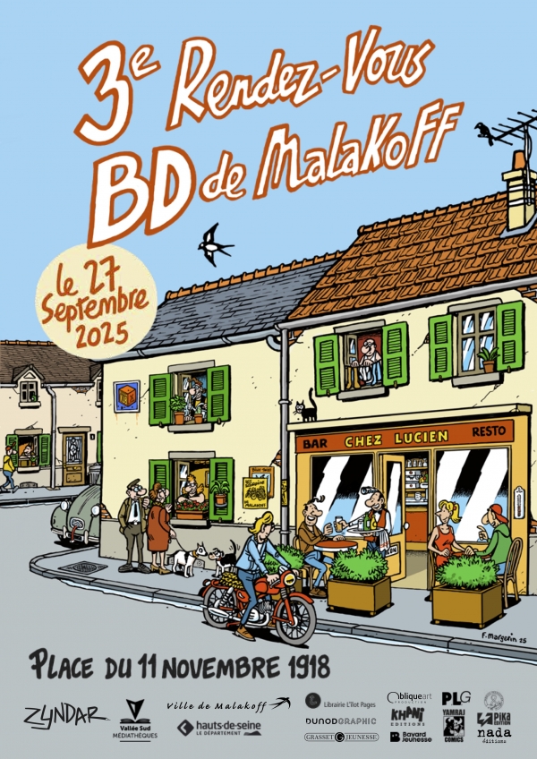 Affiche de la 3e édition du festival BD de Malakoff qui se tient du 
