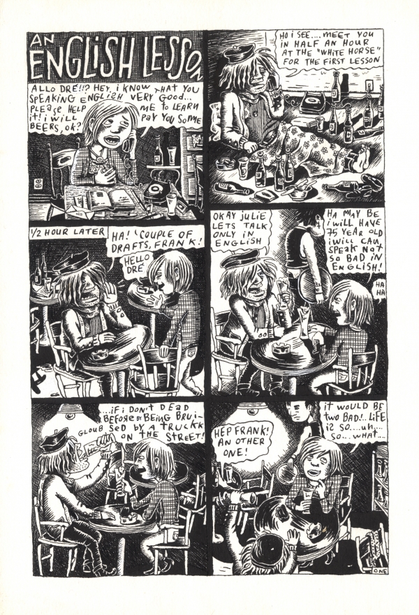 La planche An English Lesson Julie Doucet La planche de la semaine : An English Lesson de Julie Doucet