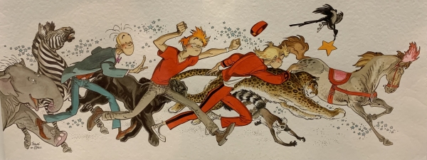 Illustrations avec le Spirou de Frank Pé