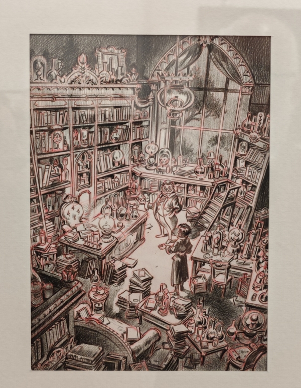 Esquisse préliminaire Esquisse préliminaire avec travail au crayon rouge par Stan Manoukian