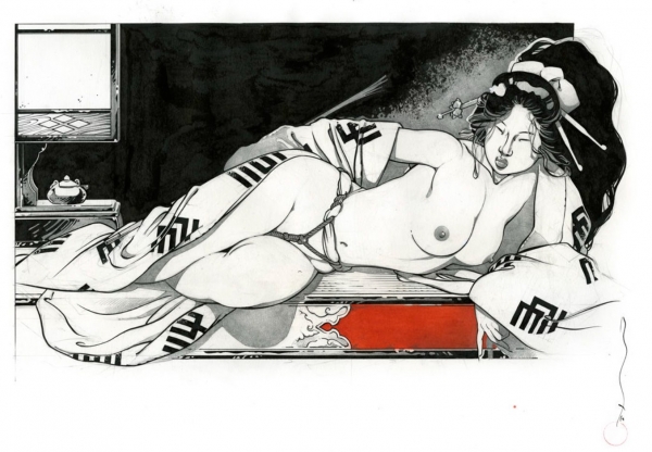 Michetz Le rouge et le noir. Encres. 