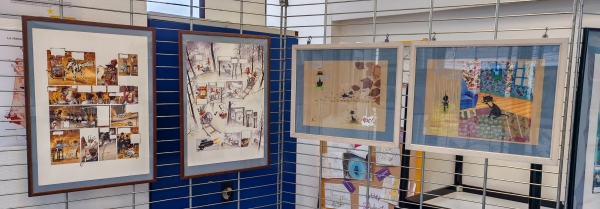 Expo Turf Exposition Turf au CIDJ, place du Champ de Mars. Une oeuvre poétique au dessin très fin, aux couleurs inspirées.