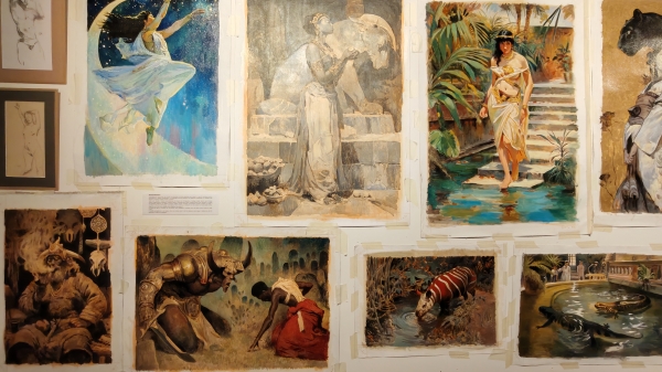 Marazano Les peintures de Richard Marazano pour son projet de Livre Univers
