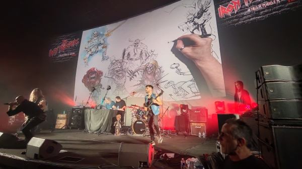 Reprises d'Iron Maiden illustrées en direct ici par Olivier Ledroit