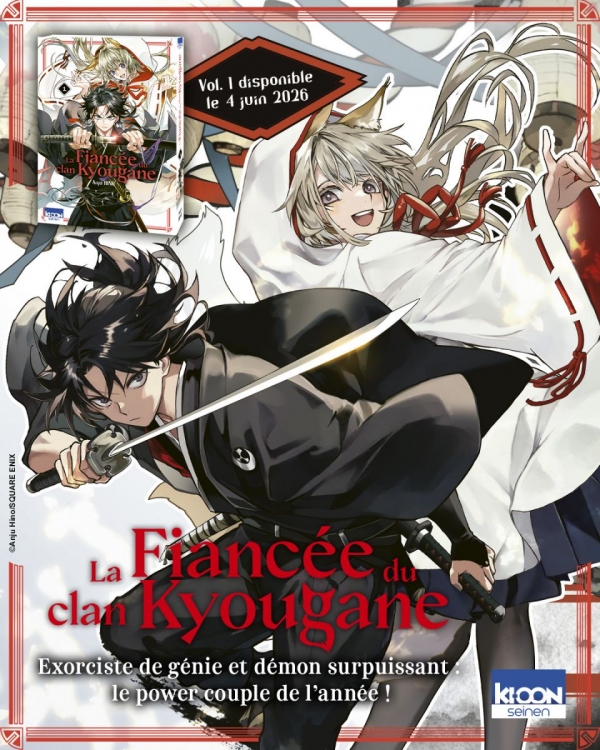 Le tome 1 de La Fiancée du clan Kyougane est attendu en librairie le 4 juin 2026.