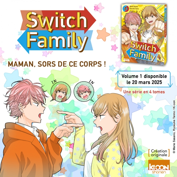 Switch Family Marie SASANO / Ryosuke TANNO Shonen – Série complète en 4 tomes