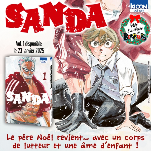 Sanda – Sortie du tome 1 le 23 janvier 2025 (Paru ITAGAKI, seinen,11,5 x 17,5 cm, 6,95 euros, série en 16 tomes)