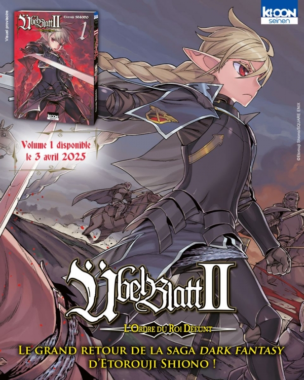 &Uuml;bel Blatt II Etorouji Shiono Seinen &ndash; S&eacute;rie en cours Format : 13 x 18 cm Prix : 7,95 &euro; Sortie du tome 1 : 3 avril 2025