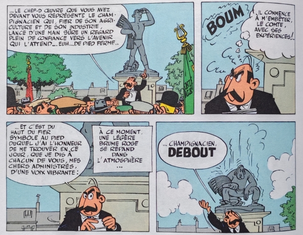 Inauguration d'une nouvelle statue dans Le dictateur et le champignon