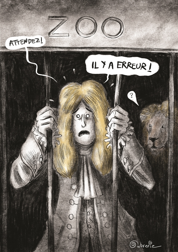 ex-libris ZOO, imaginé, créé, dessiné et signé par Clément Oubrerie