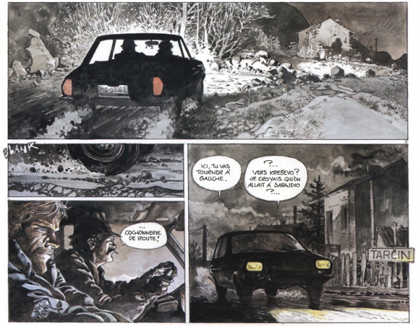 Extrait du one-shot Sarajevo-Tango, par Hermann