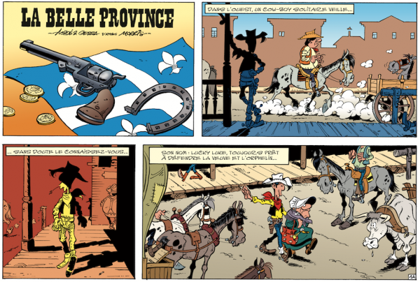 Les Nouvelles Aventures de Lucky Luke T.1 Extrait des Aventures de Lucky Luke d'après Morris, T.1 - La Belle Province, par Achdé et Laurent Gerra