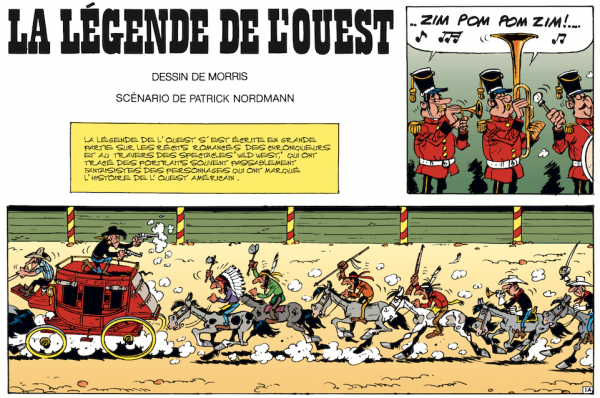 Lucky Luke T.41 La Légende de l'Ouest Extrait du T.41 de Lucky Luke - La Légende de l'Ouest, par Morris et Patrick Nordmann