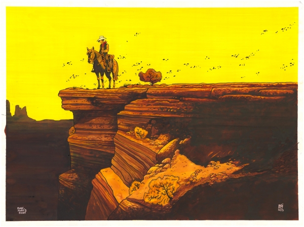 Brüno 2025 John Ford's Point Encre de Chine et encres de couleur sur papier 47,5 x 65 cm Signé et daté en bas à droite