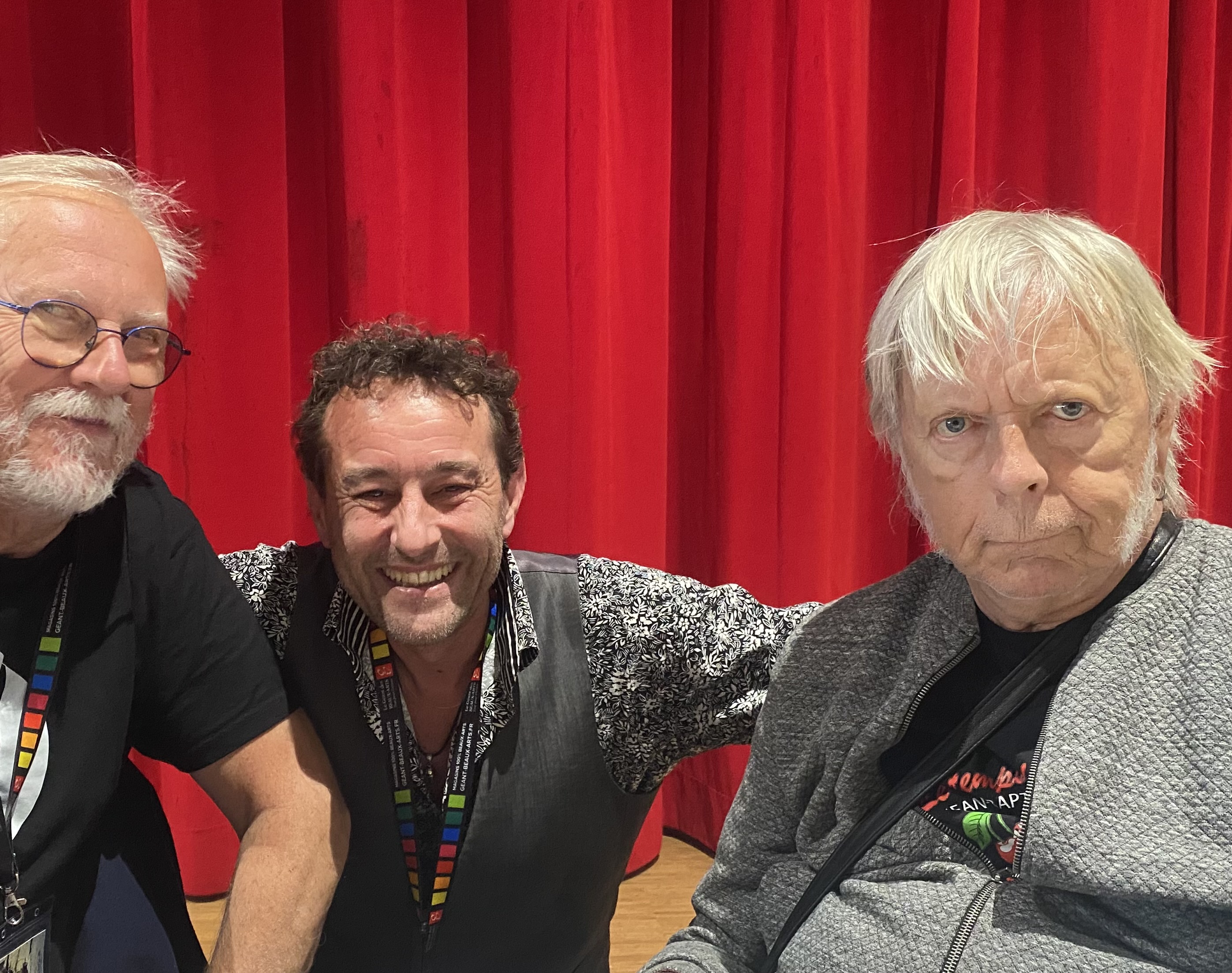 Le chanteur Renaud avec Frank Margerin et Christophe Vilain