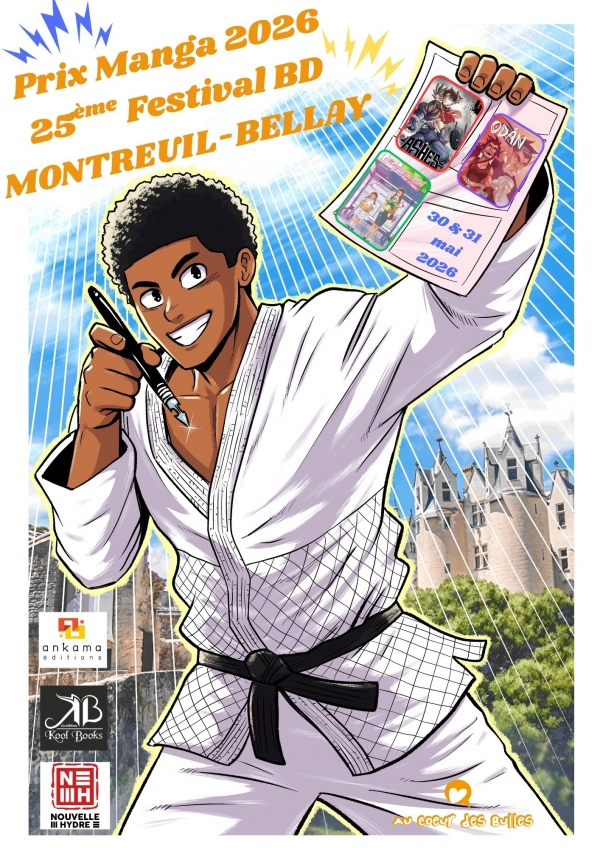 Affiche du Prix Manga 2026 de la 25e édition du Festival BD Montreuil-Bellay