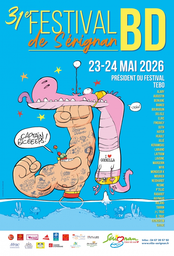 31e édition du Festival BD de Sérignan Affiche de la 31e édition du Festival BD de Sérignan