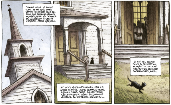 Extrait du T.1 de la série Magasin Général, avec Jimmy Beaulieu, Régis Loisel et Jean-Louis Tripp au scénario, et Régis Loisel et Jean-Louis Tripp aux illustrations