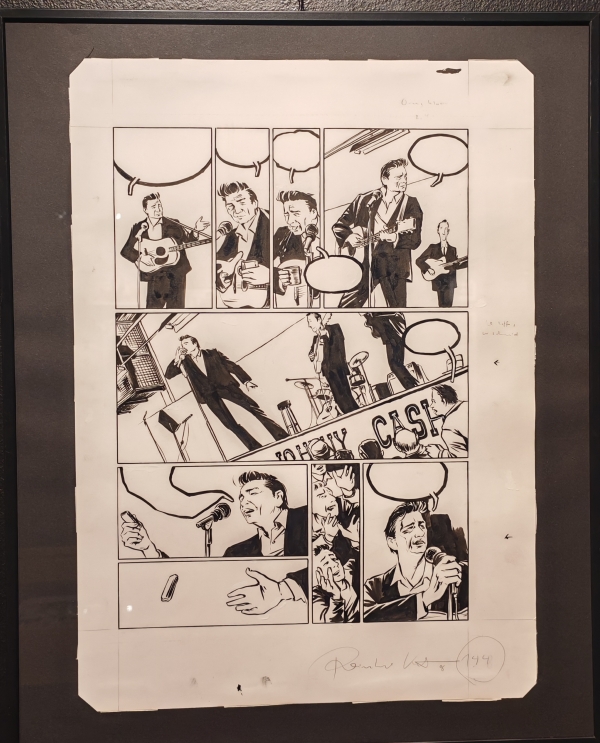 Nick Cave Richard Kleist Original de Reinhard Kleist extrait de sa BD sur Nick Cave à la Médiathèque Voyelles (Charleville-Mézières)