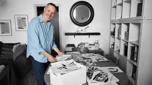 Hervé Bourhis dans son atelier Hervé Bourhis dans son atelier