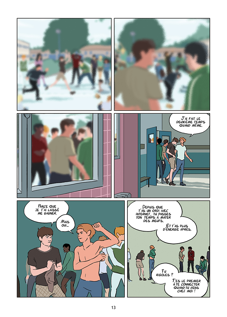 Extrait n°1 de la bd Les Vestiaires par Timothé Le Boucher