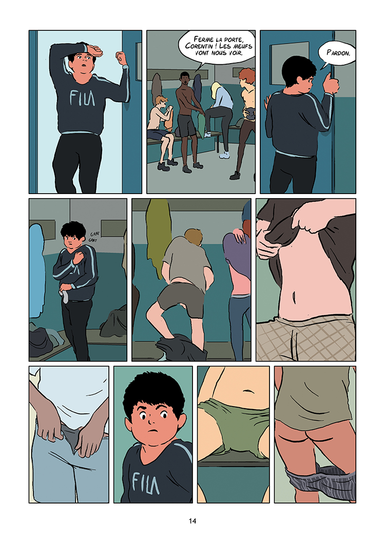 Extrait n°2 de la bd Les Vestiaires par Timothé Le Boucher