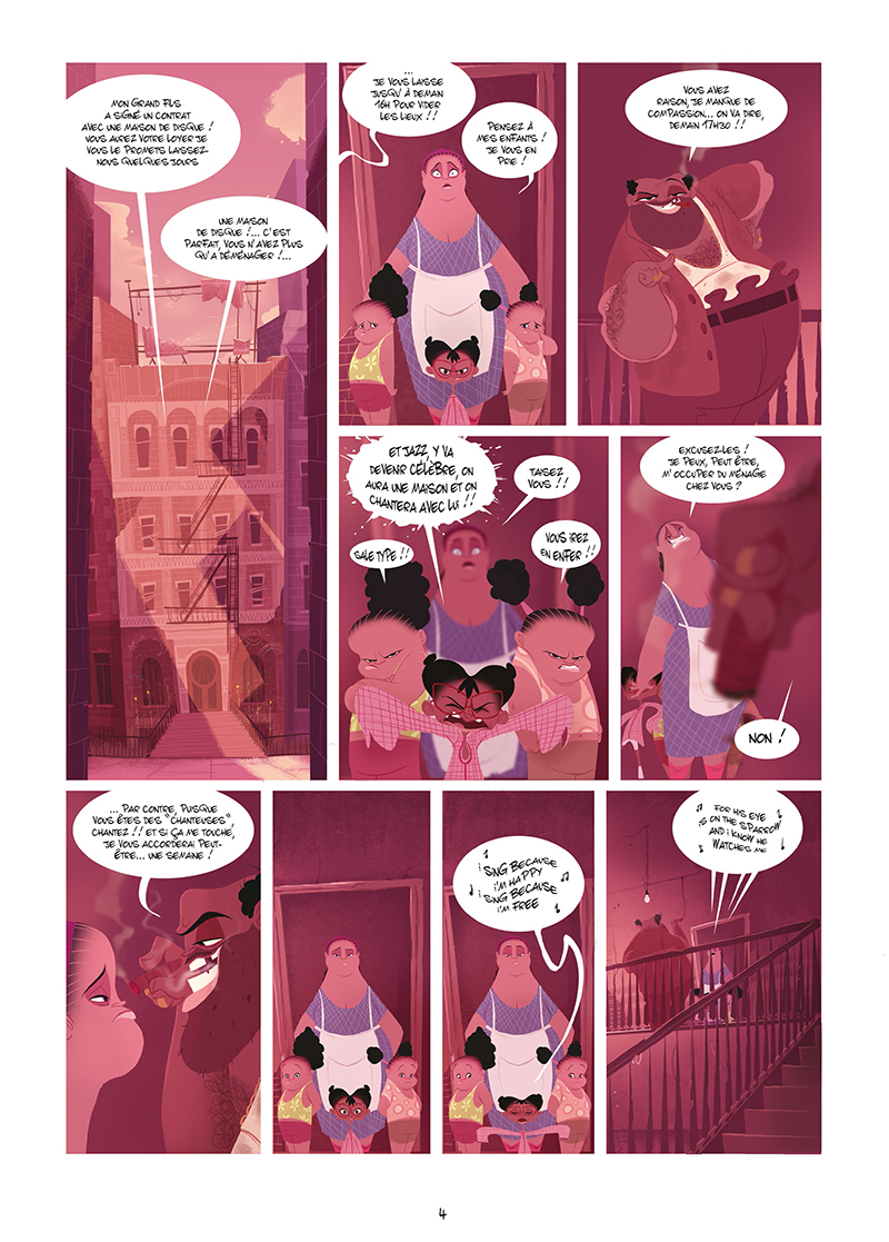Extrait n°2 de la bd Harlem, sur la route du diable par Goum