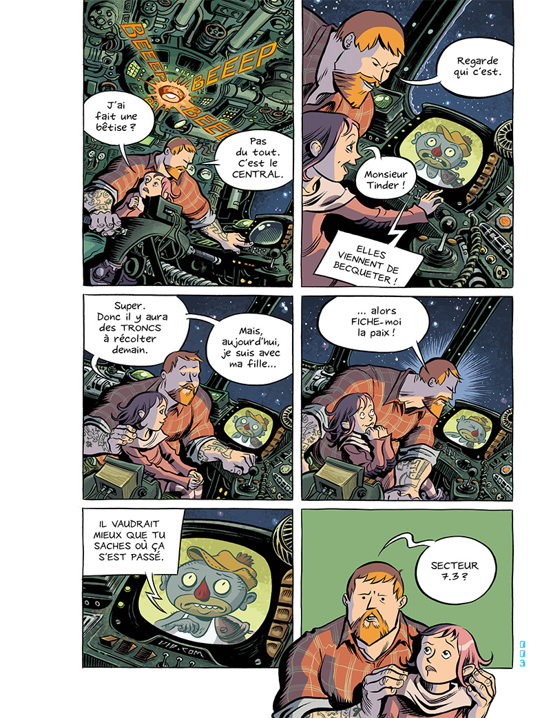 Extrait n°2 du comics Space Boulettes par Craig Thompson
