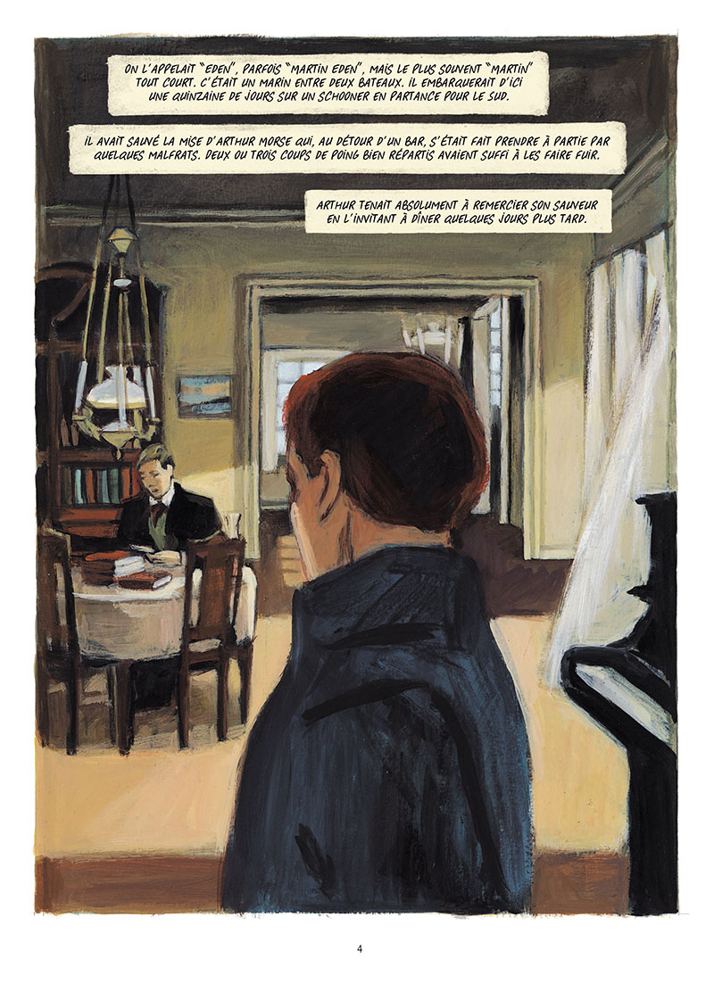 Extrait n°2 de la bd Martin Eden par Denis Lapière