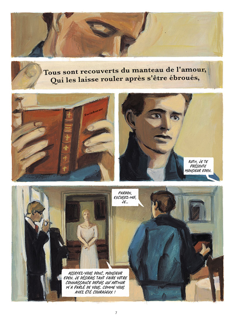 Extrait n°5 de la bd Martin Eden par Denis Lapière