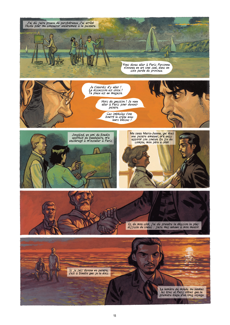 Extrait n°7 de la bd Monet, Nomade de la lumière par Salva Efa