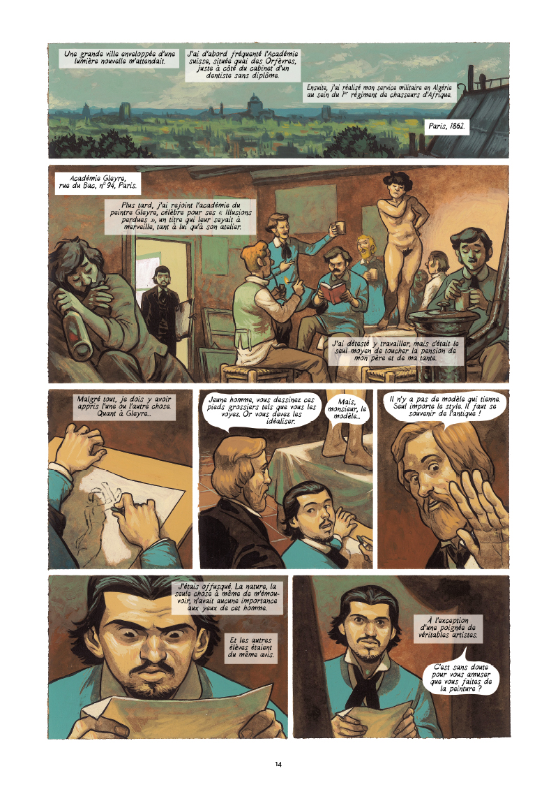 Extrait n°8 de la bd Monet, Nomade de la lumière par Salva Efa