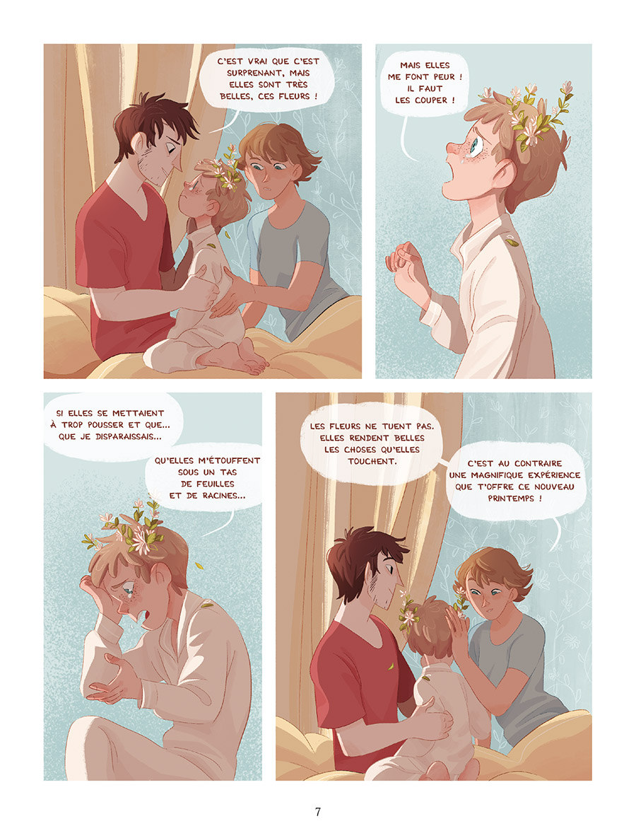 Extrait n°3 de la bd Les Fleurs de grand frère par Gaëlle Geniller