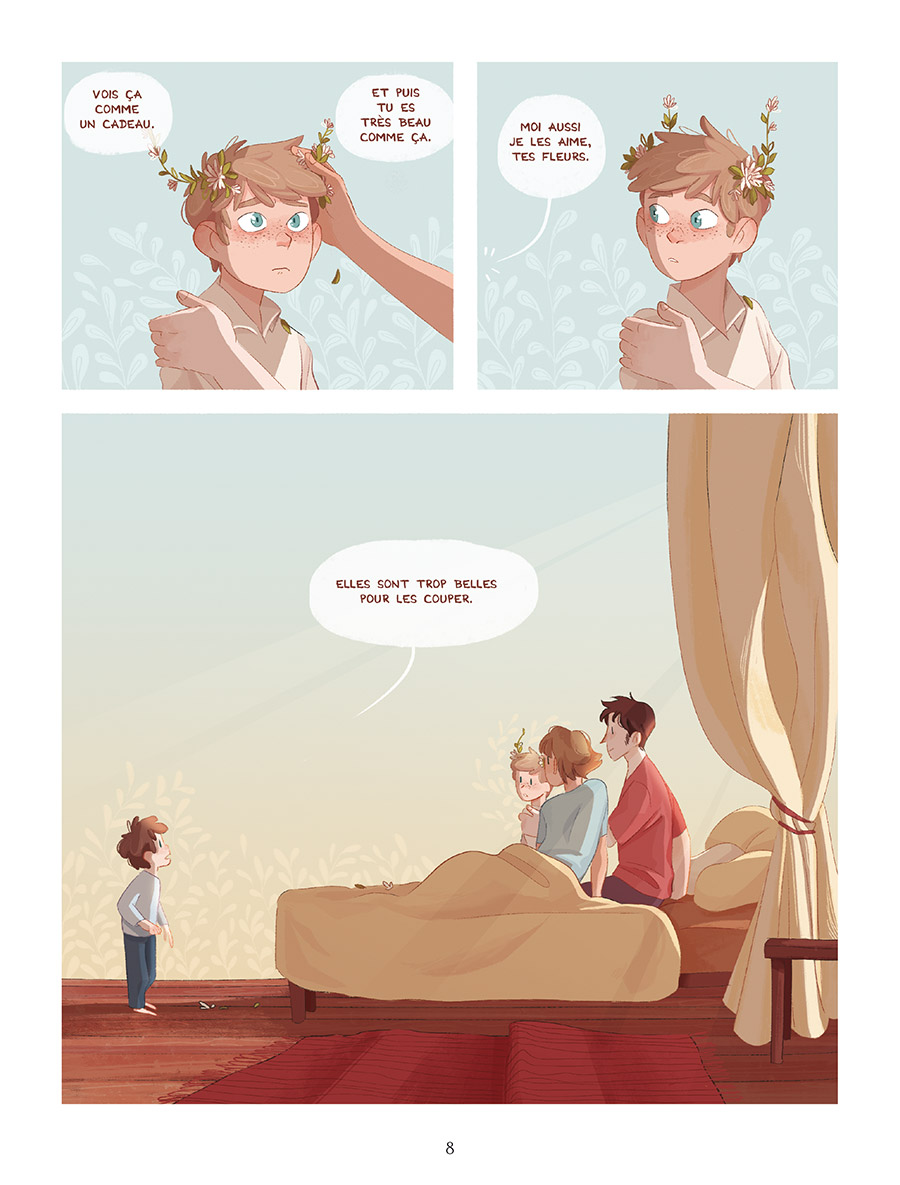 Extrait n°4 de la bd Les Fleurs de grand frère par Gaëlle Geniller