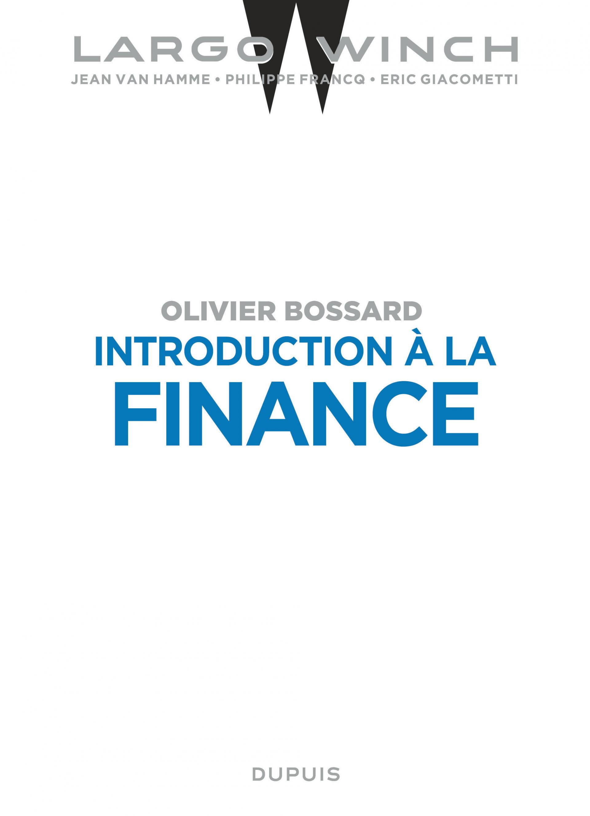 Largo Winch - Introduction à la finance