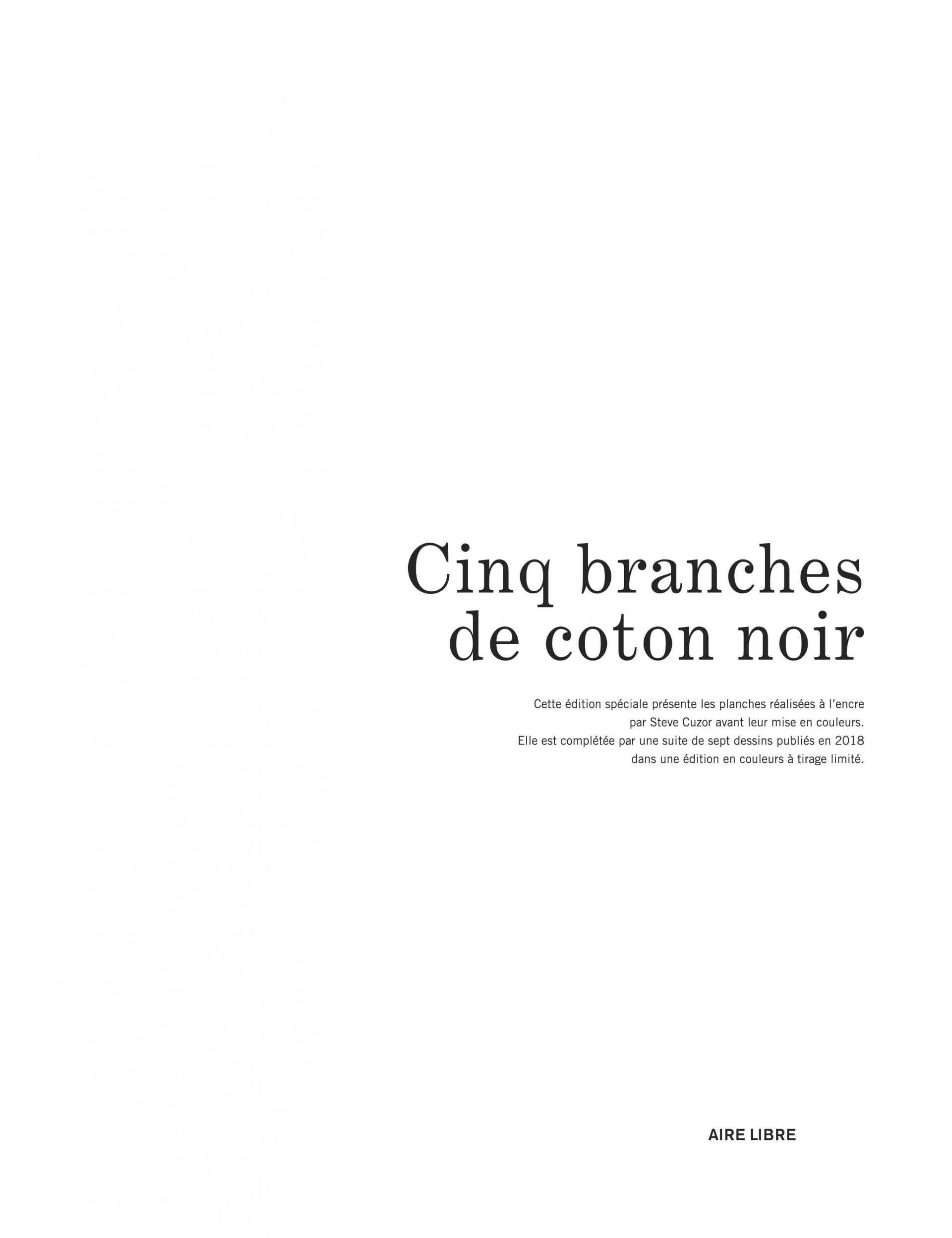 Cinq branches de coton noir N/B (Gd format)