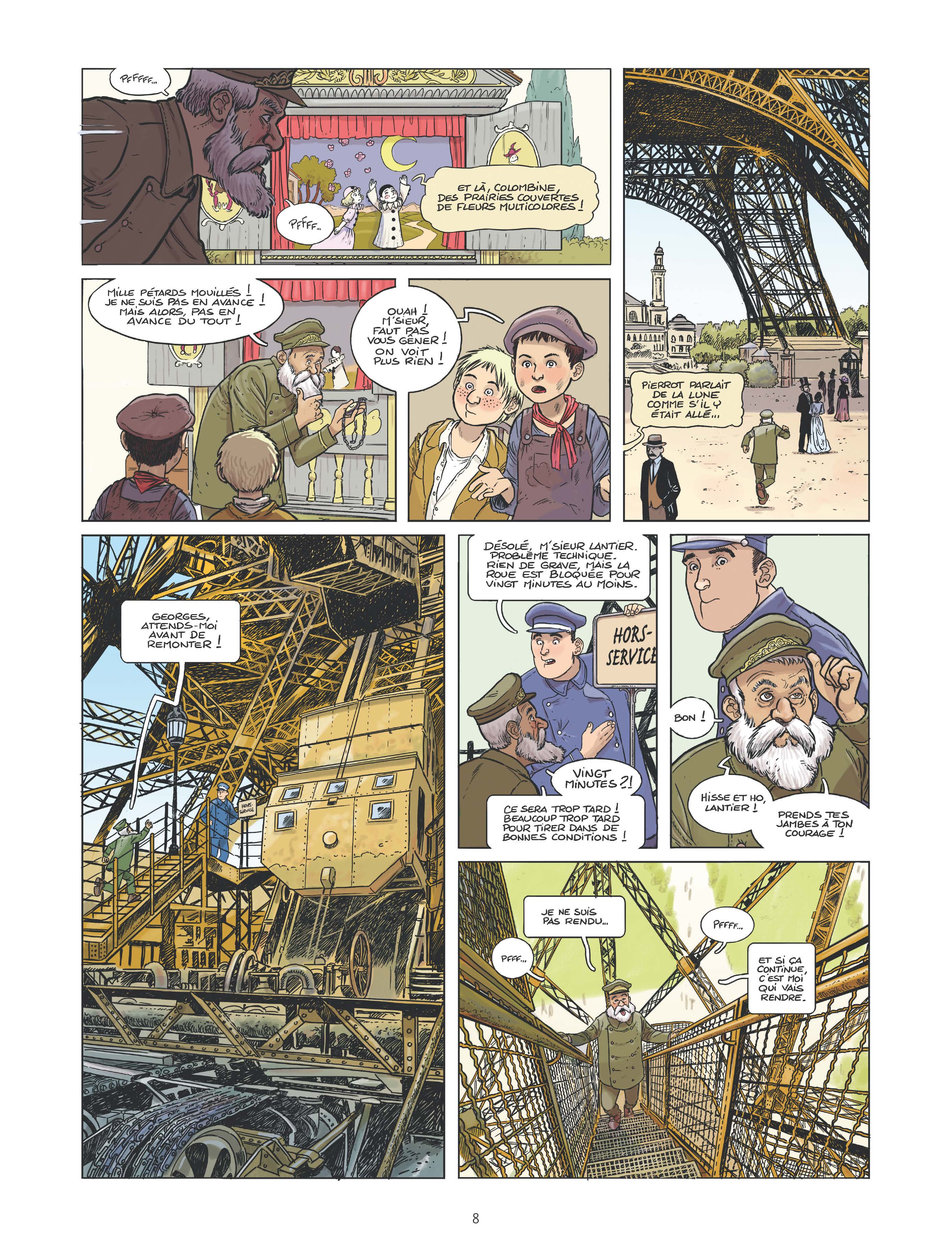 Extrait n°2 de la bd Le canonnier de la Tour Eiffel par Perche