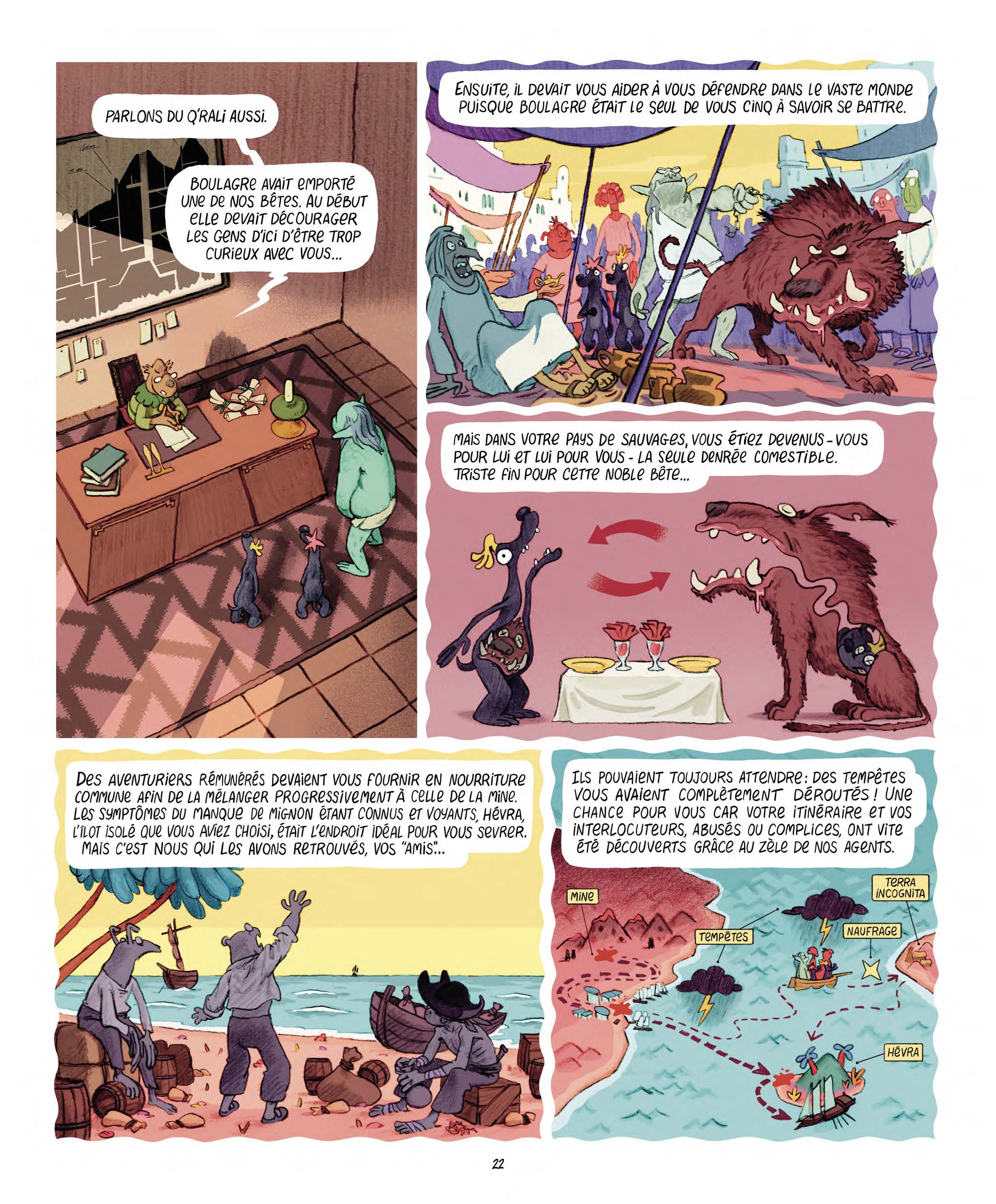 Extrait n°14 Les Affamés 2 - Hum et Wouaf et la triste mine - Le retour d'hum et wouaf dans les mines de mignon par Jean-Emmanuel Vermot-Desroches