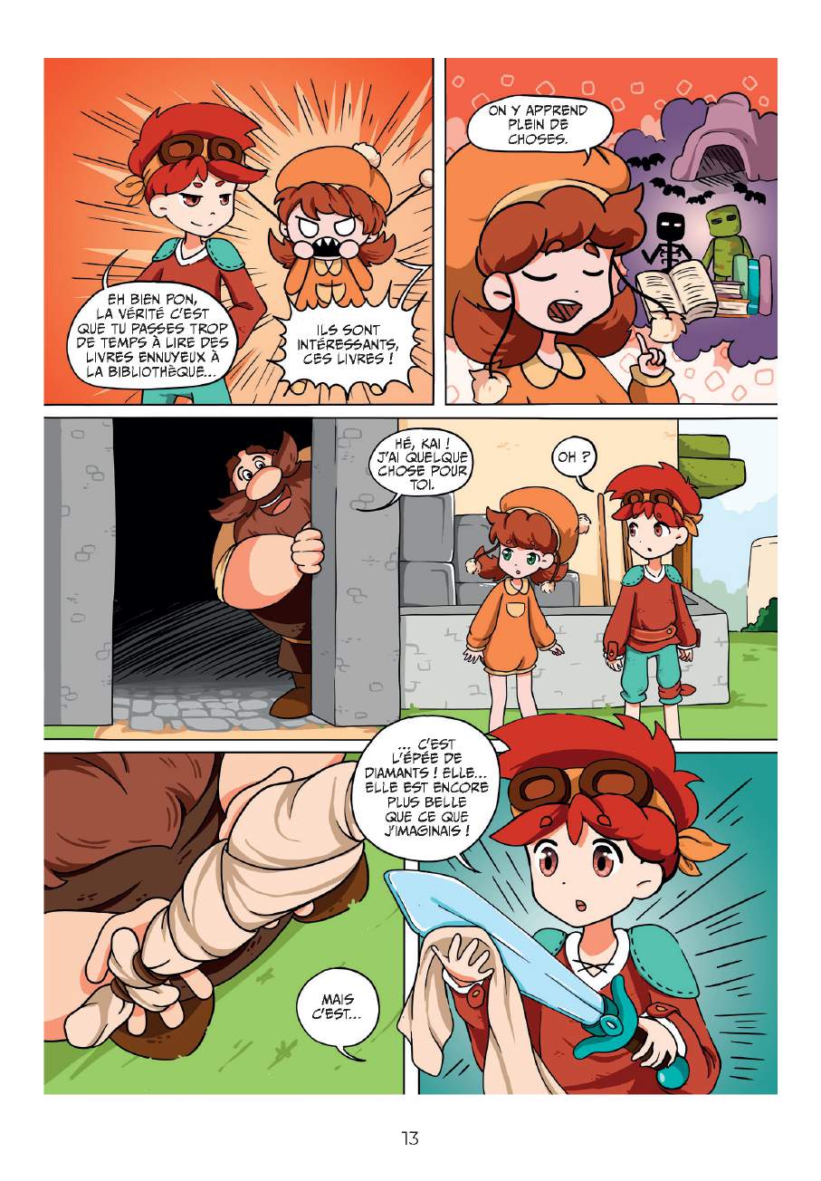 Extrait n°9 de la bd Un monde de cubes - Le réveil d’Hérobrine par Matteo Porri
