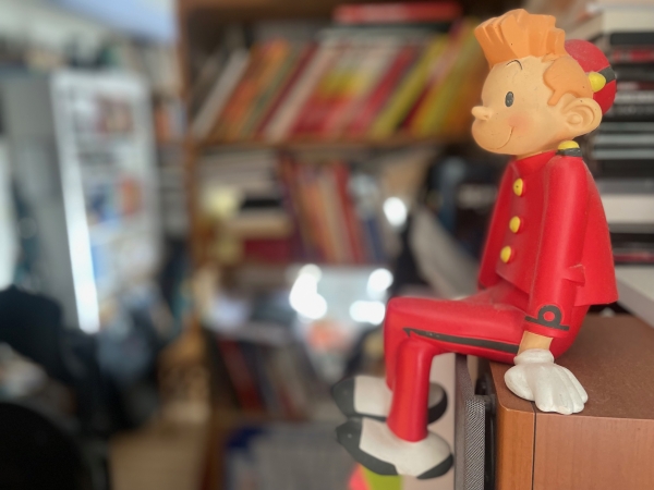 Dans l'atelier de Fournier T.1 Spirou trône fièrement dans l'atelier de Jean-Claude Fournier à Saint-Quay-Portrieux (Côtes-d'Armor).