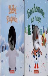 couverture de l'album Pack 2 volumes Mes livres marionnettes : Les bêbêtes  - Bébé Pingouin ; Bonhomme de neige