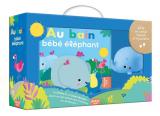 page album Coffret Au bain bébé éléphant  - Avec 1 jouet offert