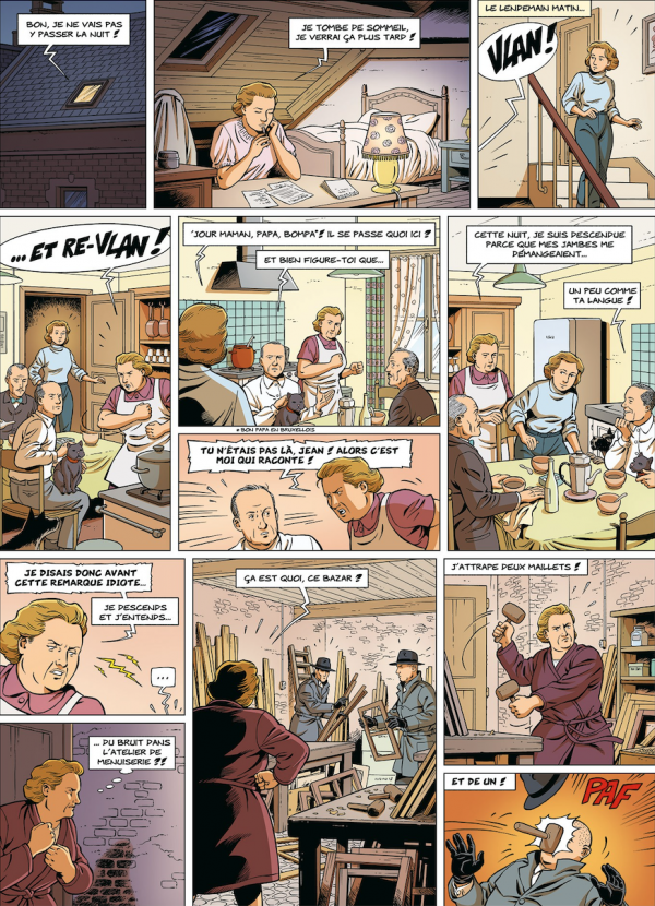 Extrait de planche de Nini Cordy 1949, par Christophe Alvès et Bernard Swysen