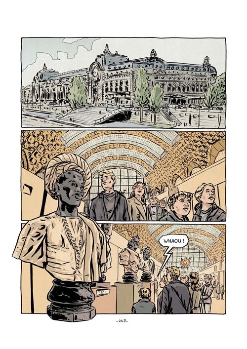 Extrait de Suzanne - Pionnière des Beaux-Arts, bande dessinée biographique réalisée par l'arrière